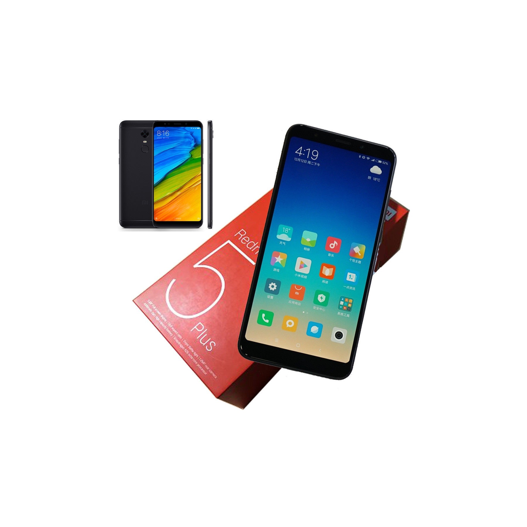 Xiaomi Redmi 5 Plus | Black | 64GB | Refurbished | Grade New