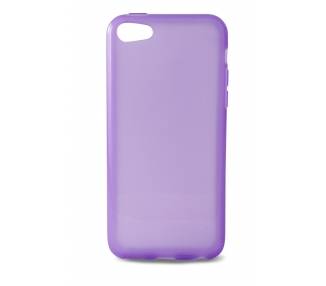 iPhone 5C Case - TPU - Semi Transparent - Color Purple  - 1