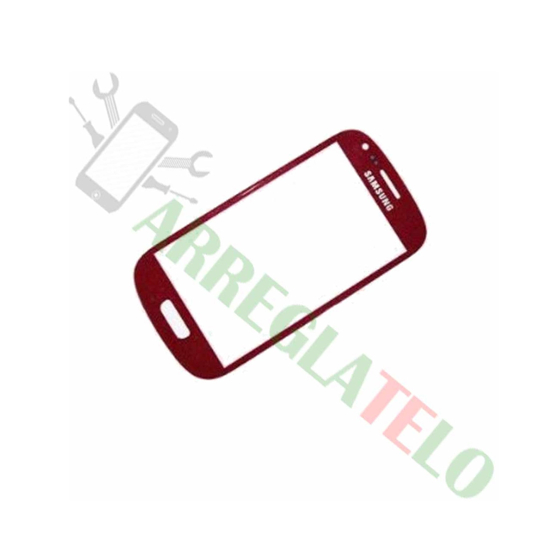 Cristal Pantalla Tactil Digitalizador Para Samsung Galaxy S4 Mini Rojo