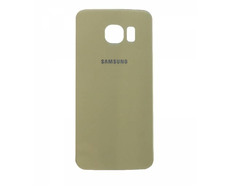 Tapa Trasera Compatible de Cristal para Samsung Galaxy S6 Edge G925F Dorada