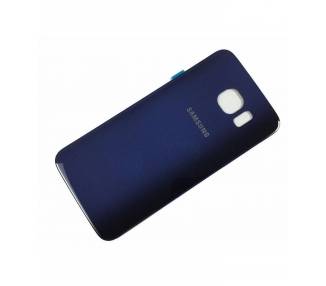 Tapa Trasera Compatible de Cristal para Samsung Galaxy S6 G925F Edge Azul