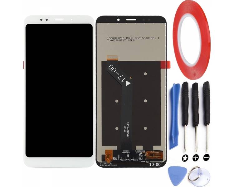 Kit Reparación Pantalla Para Xiaomi Redmi 5 Plus, Completa, Blanca, OEM