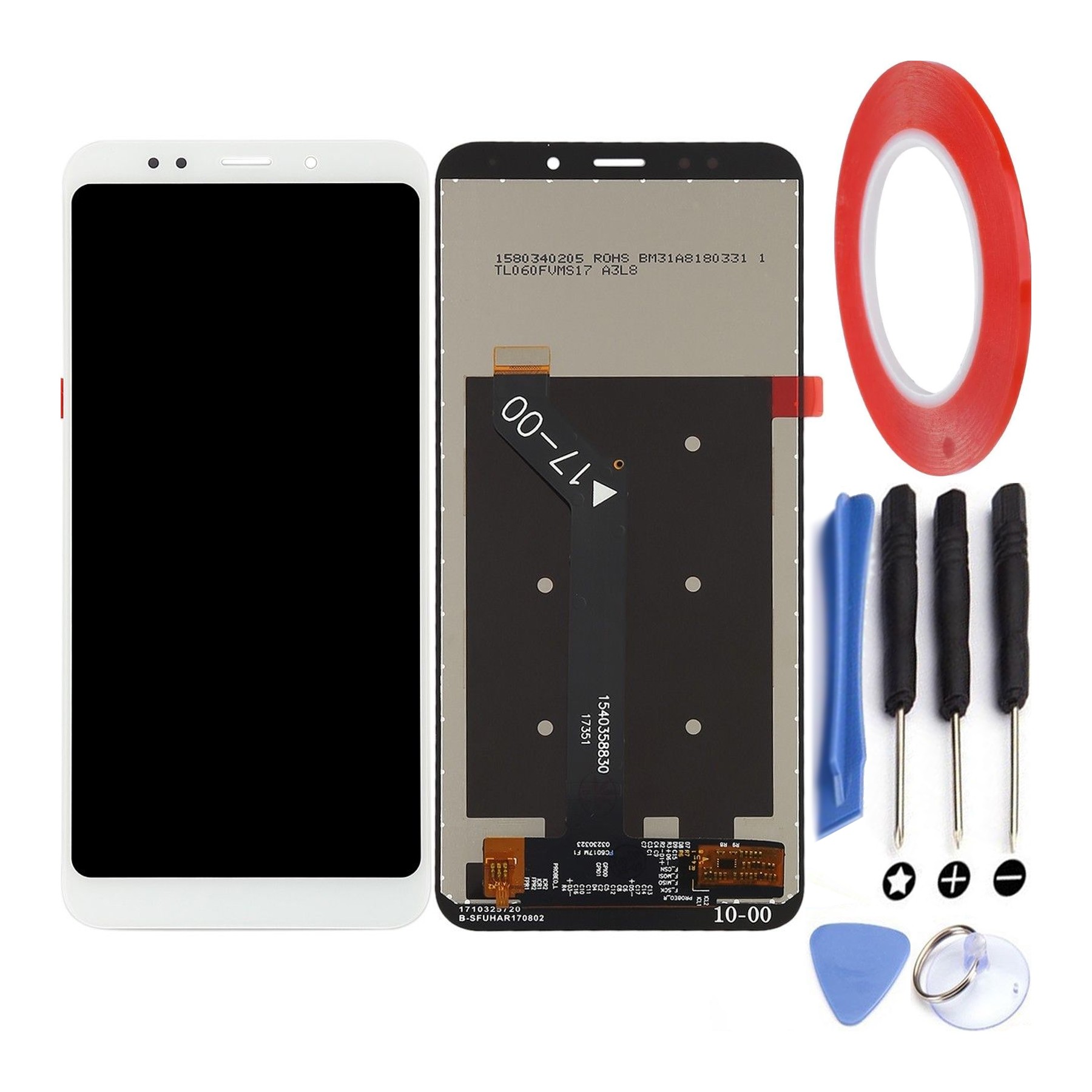 Kit Reparación Pantalla Para Xiaomi Redmi 5 Plus, Completa, Blanca, OEM
