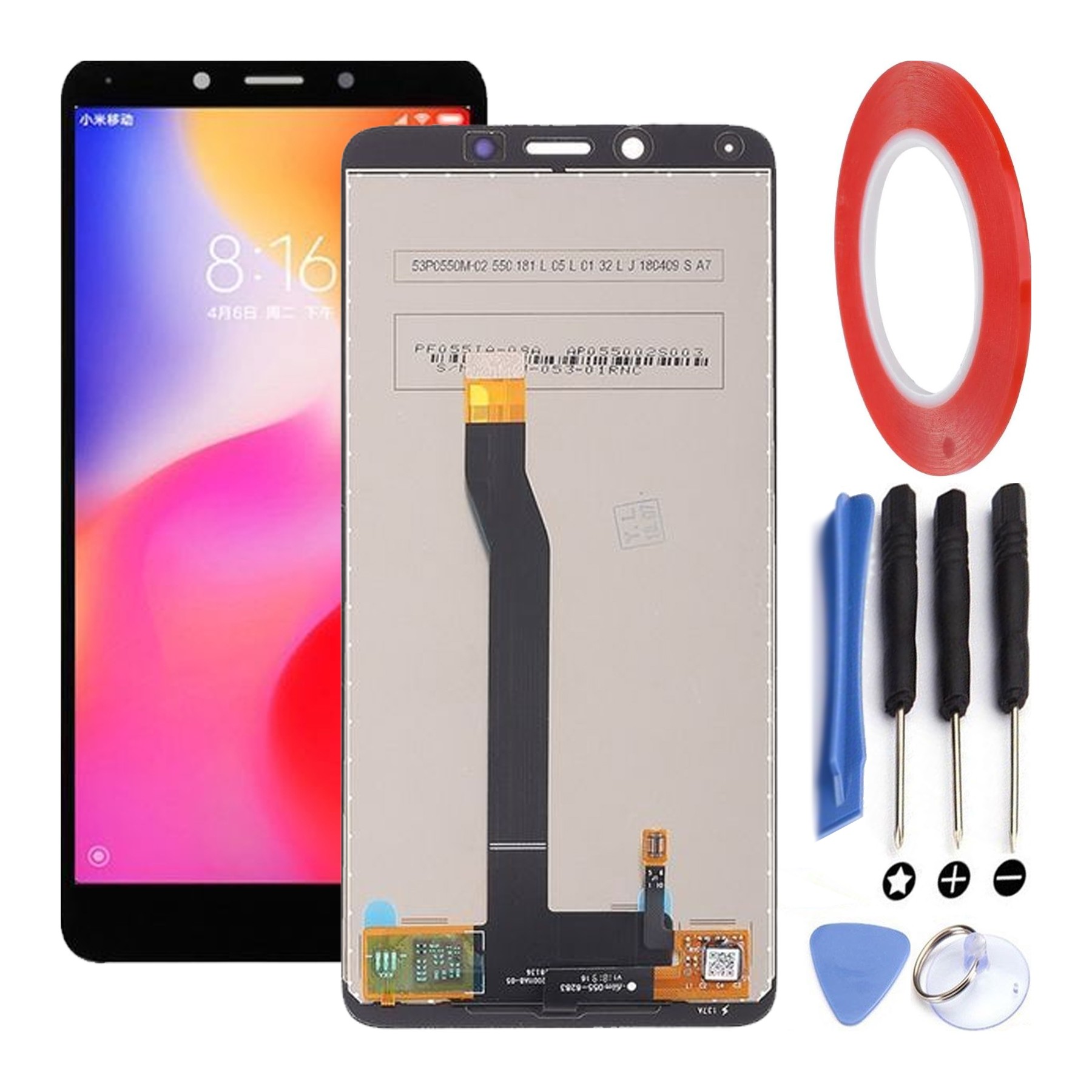 Kit Reparación Pantalla para Xiaomi Redmi 6, 6A Negra