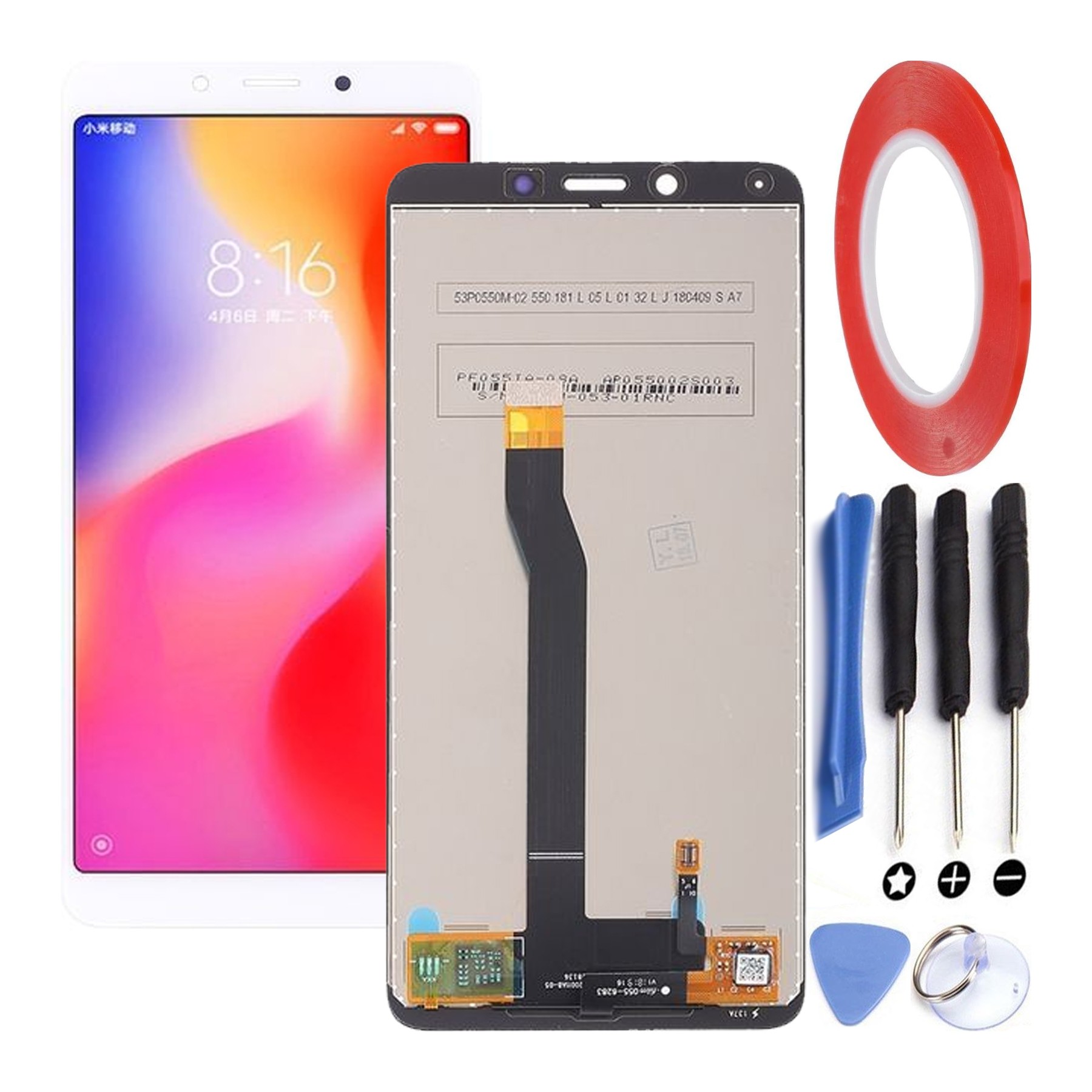 Kit Reparación Pantalla para Xiaomi Redmi 6, 6A Blanca