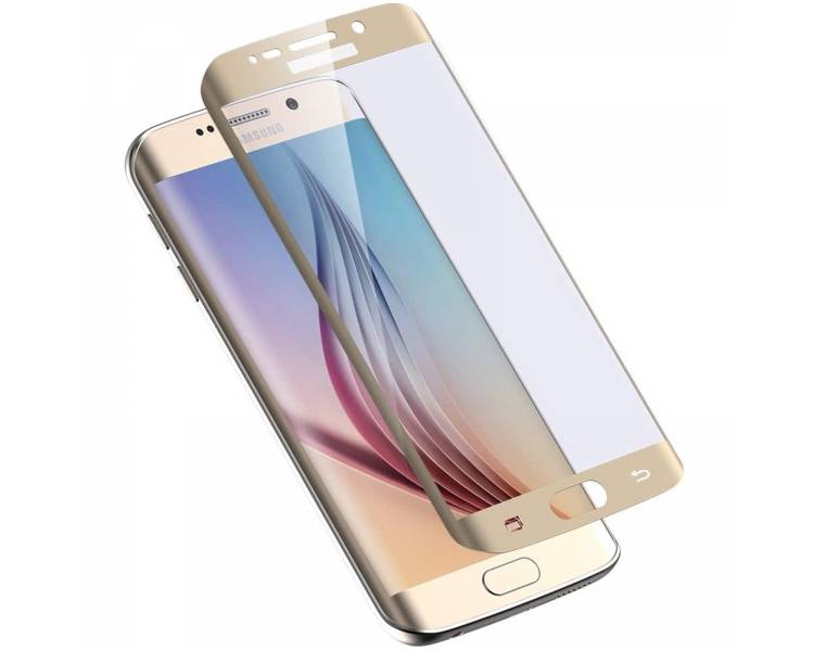 Protector De Pantalla De Cristal Templado Para Samsung Galaxy S7 Edge Dorado
