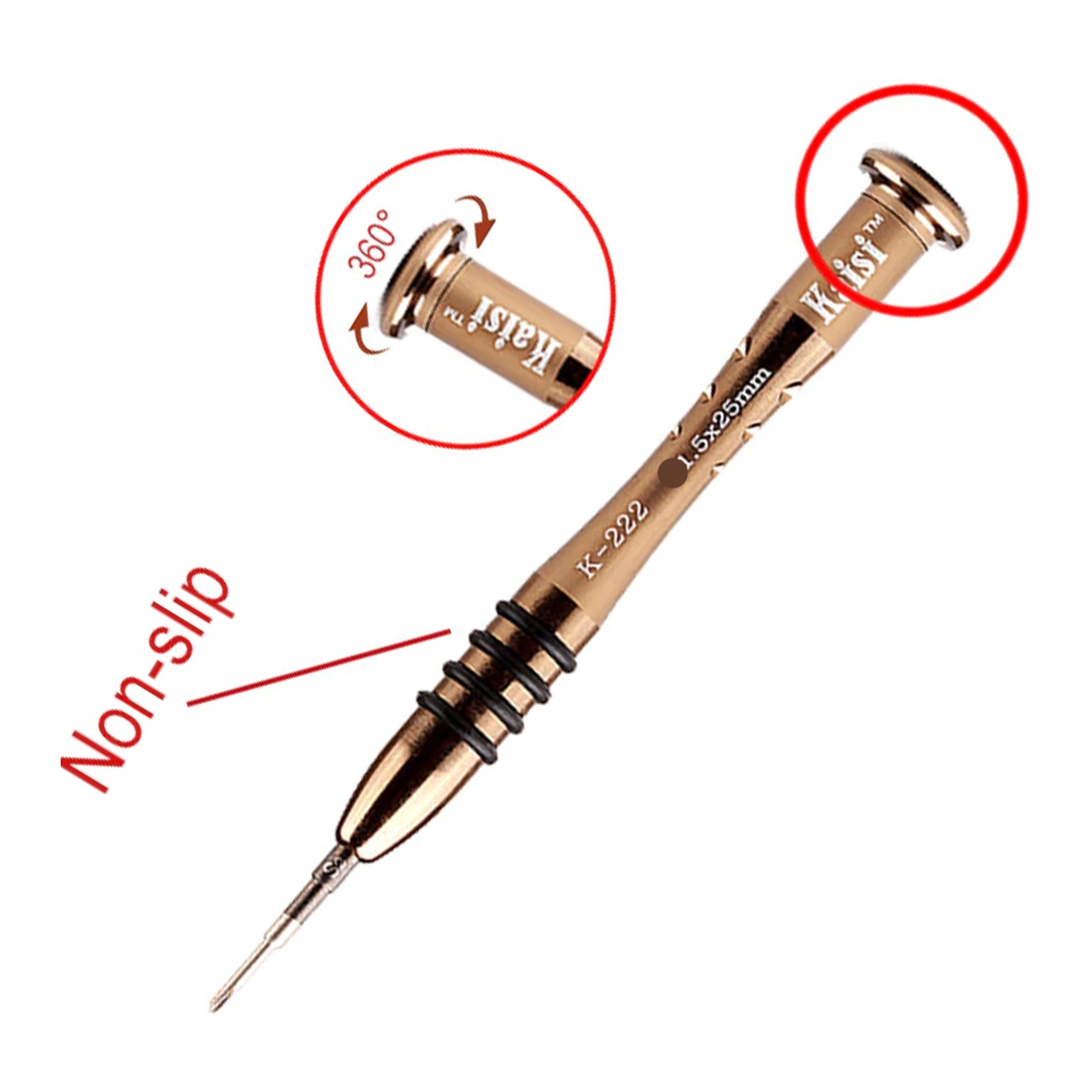 Destornillador Y , Tres Puntas , Para Desmontaje Piezas iPhone 7 8 Plus X Dorado