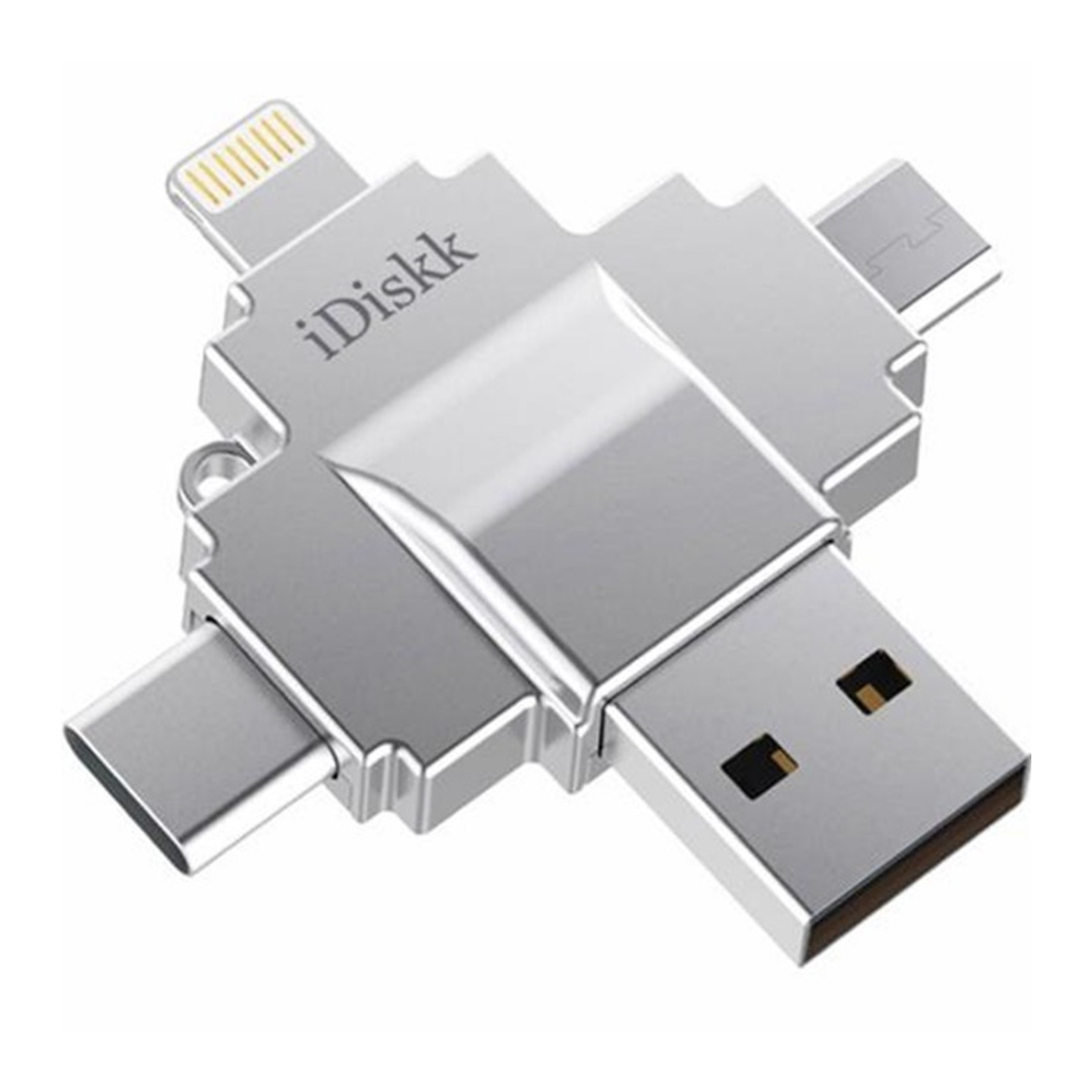 Pendrive USB iDisk 32GB Tipo C, Micro USB, Lightning Flash Disk