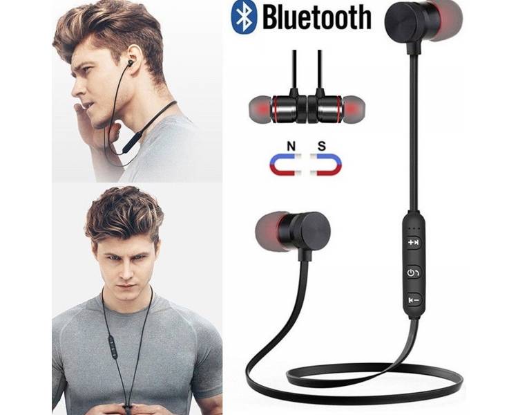 Auriculares Bluetooth 4.1 Inalámbricos Magnético Micrófono Cascos Deportivos