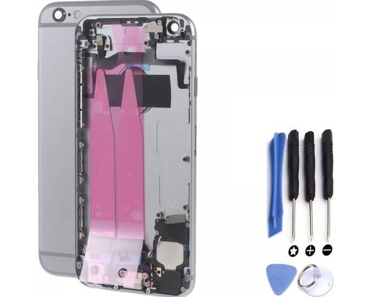 Chasis Carcasa Para iPhone 6S Bandeja Botones Componentes Flex Gris