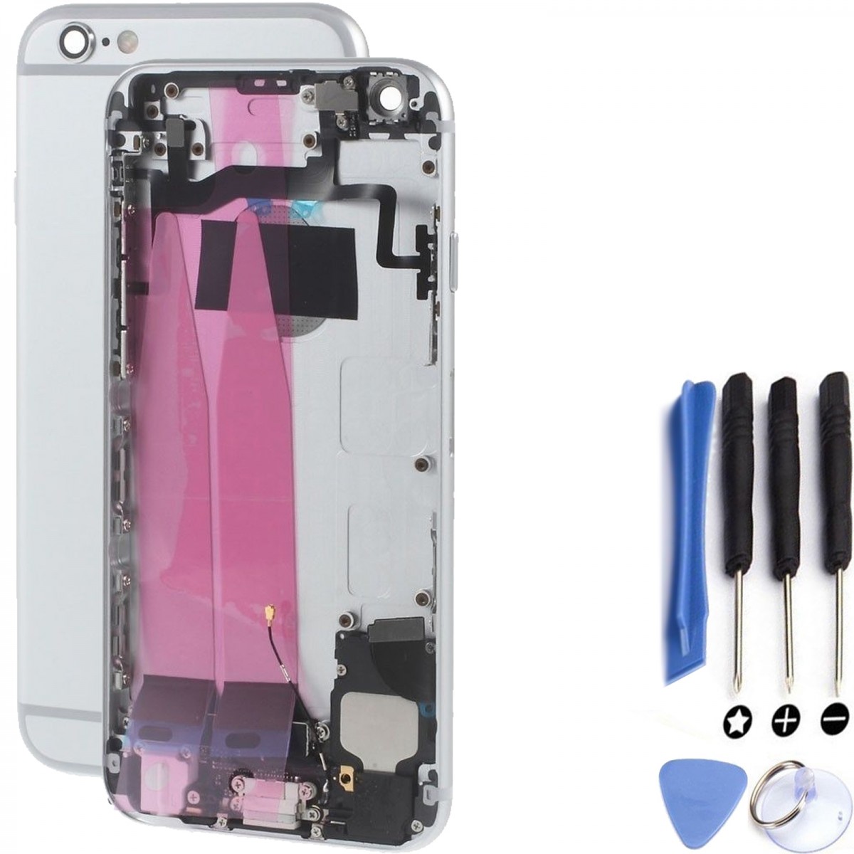 Chassis Housing For Iphone 6s With Components Flex Color Silver Chassis Housing For Iphone 6s With Components Flex Color Silver