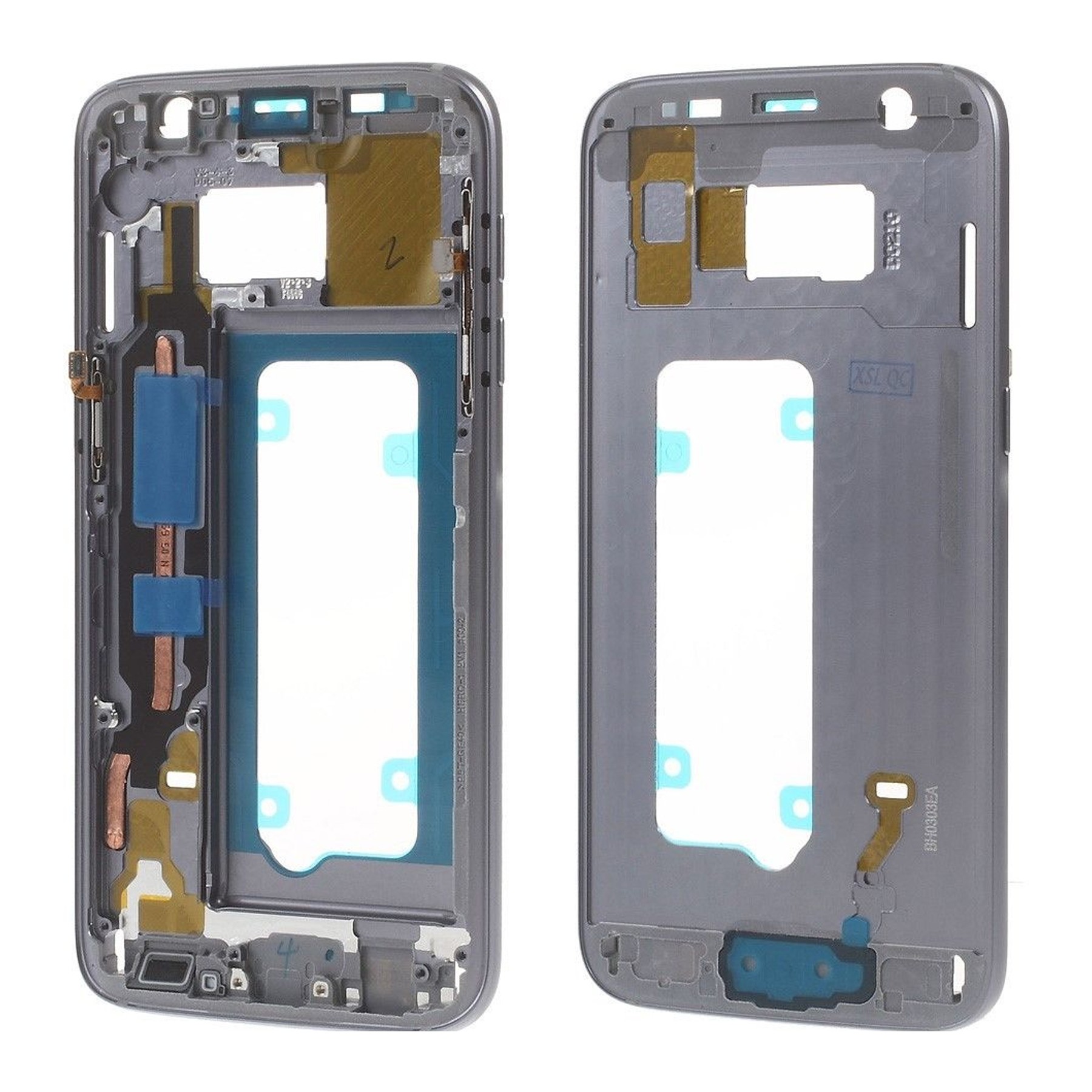 Carcasa Marco Para Samsung Galaxy S7 Sm-G930F Chasis Intermedio Gris