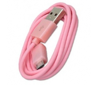 Cable micro usb color Rosa para Samsung Sony Nokia HTC LG Blackberry Huawei ARREGLATELO - 4