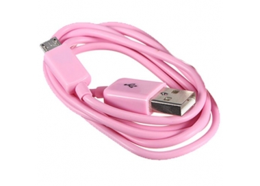Cable micro usb color Rosa para Samsung Sony Nokia HTC LG Blackberry Huawei ARREGLATELO - 6