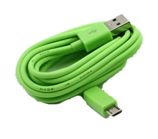 Cable micro usb color Verde para Samsung Sony Nokia HTC LG Blackberry Huawei ARREGLATELO - 6