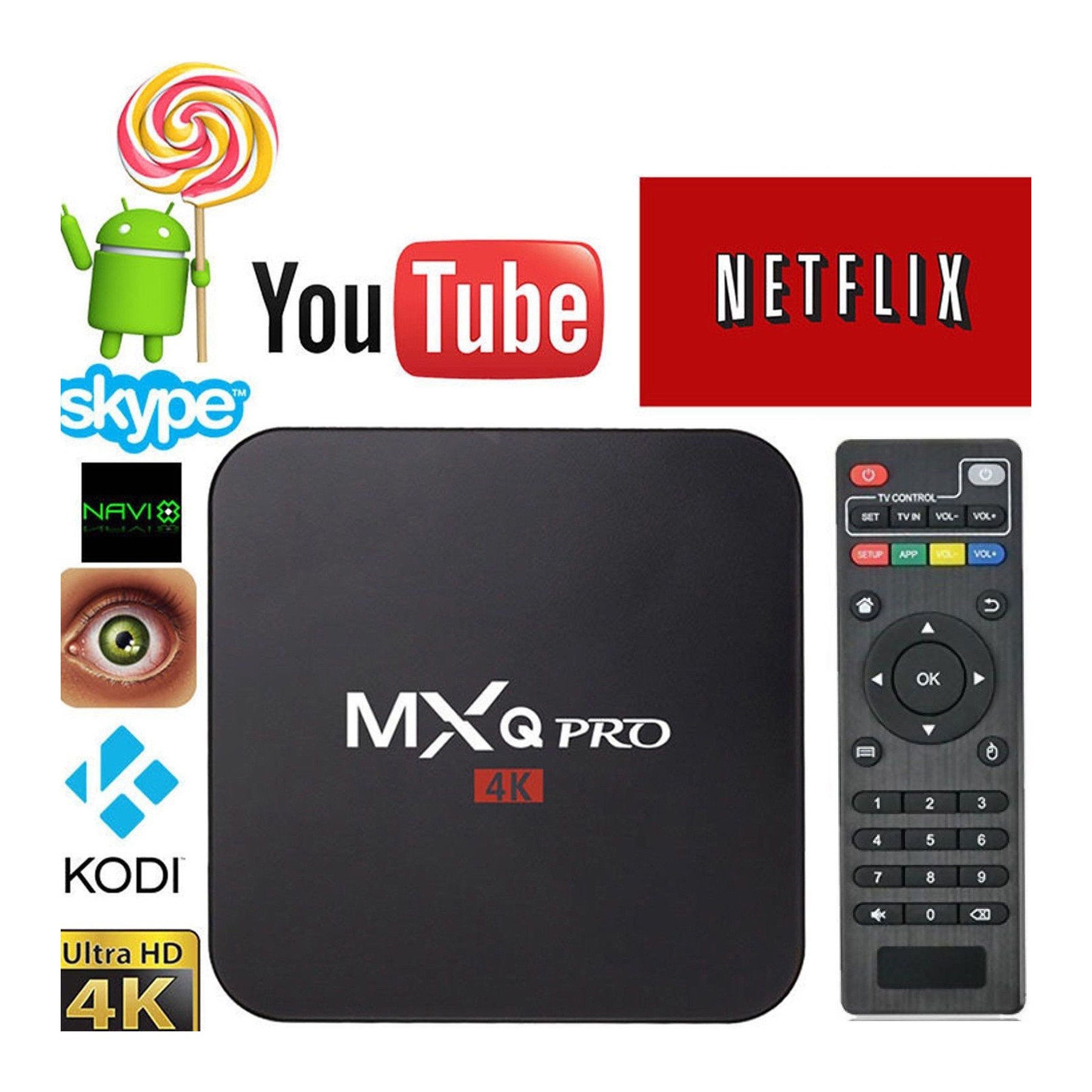 Android Smart Tv Box Mxq Pro 4K S905X Quad Core Caja Multimedia Wifi 4K Netflix