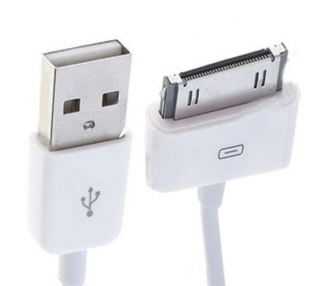 Cable de carga y datos compatible para iPhone 4 & 4S Blanco