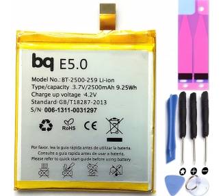 Batterie compatible pour BQ Aquaris E5 / E5 HD / E5 FHD / 2500mA  - 1