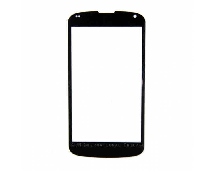 Cristal Pantalla Externo Para Tactil Lcd Para Lg Nexus 4 E960 Negro Negra