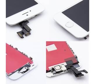 Plein écran pour iPhone SE avec appareil photo et composants Blanc Blanc ARREGLATELO - 2