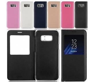 Flip View Case Cover for Samsung Galaxy S6 & S6 Edge Premium Leather  - 2