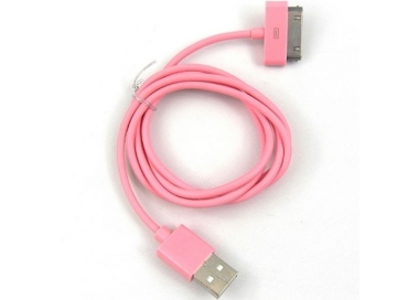 Cable usb carga cargador datos color ROSA para iPhone Ipod Ipad 3 3G 3GS 4 4S ARREGLATELO - 1