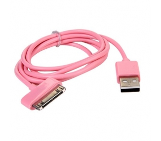 Cable usb carga cargador datos color ROSA para iPhone Ipod Ipad 3 3G 3GS 4 4S ARREGLATELO - 2