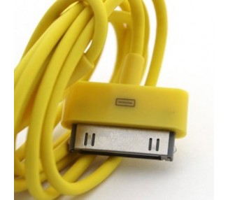 Cable de carga y datos compatible para iPhone 4 & 4S Amarillo