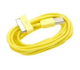 Cable de carga y datos compatible para iPhone 4 & 4S Amarillo