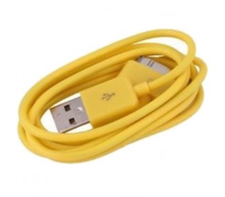 Cable de carga y datos compatible para iPhone 4 & 4S Amarillo