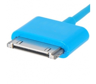 Cable de carga y datos compatible para iPhone 4 & 4S Azul