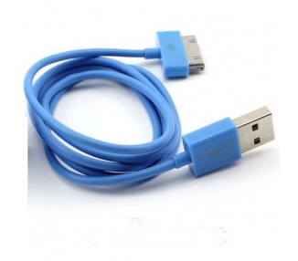 Cable usb carga cargador datos Color Azul para iPhone Ipod Ipad 3 3G 3GS 4 4S ARREGLATELO - 5