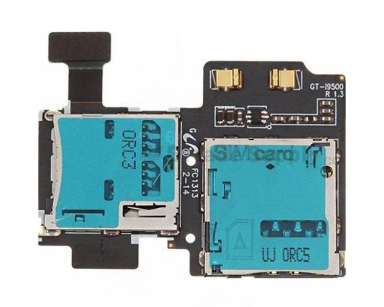 Flex Lector Tarjeta Sim Micro Sd Para Samsung Galaxy S4 I9500 Rev 1.3
