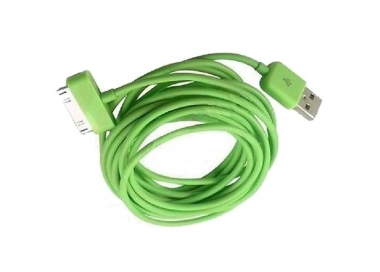 Cable usb carga cargador datos Color Verde para iPhone Ipod Ipad 3 3G 3GS 4 4S ARREGLATELO - 5