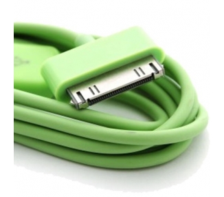 Cable de carga y datos compatible para iPhone 4 & 4S Verde