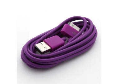 Cable usb carga cargador datos Color Morado para iPhone Ipod Ipad 3 3G 3GS 4 4S ARREGLATELO - 2