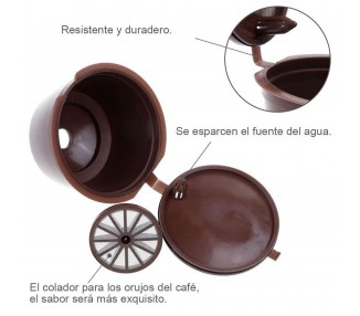 Capsulas Recargables Reutilizables Rellenables Para Cafeteras Dolce Gusto