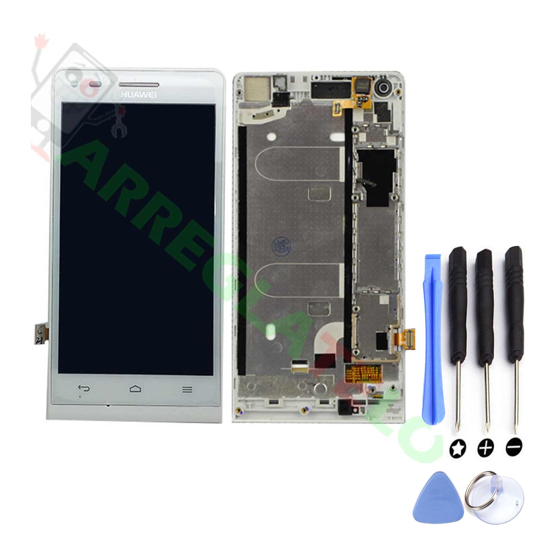 Kit Reparación Pantalla Para Huawei G6 G6-U00 3G con Marco Blanca