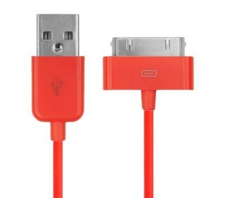 Cable usb carga cargador datos Color Rojo para iPhone Ipod Ipad 3 3G 3GS 4 4S ARREGLATELO - 2