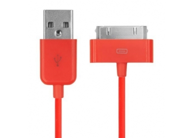 Cable usb carga cargador datos Color Rojo para iPhone Ipod Ipad 3 3G 3GS 4 4S ARREGLATELO - 2