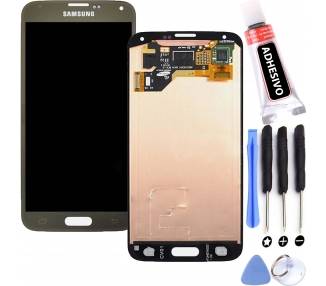 Display For Samsung Galaxy S5, Color Gold, OLED Samsung - 1
