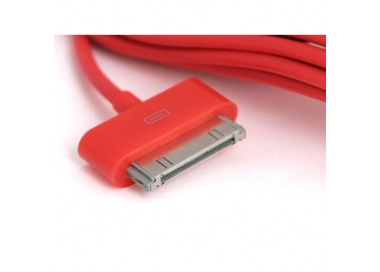 Cable usb carga cargador datos Color Rojo para iPhone Ipod Ipad 3 3G 3GS 4 4S ARREGLATELO - 4