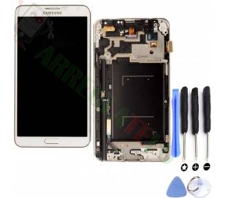 Kit Reparación Pantalla Para Samsung Galaxy Note 3 Con Marco Blanca