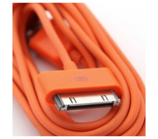Cable usb carga cargador datos Color Naranja para iPhone Ipod Ipad 3 3G 3GS 4 4S ARREGLATELO - 2