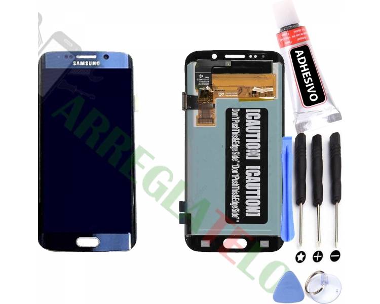 Ecran complet pour Samsung Galaxy S6 Edge G925F Bleu ARREGLATELO - 1