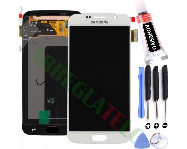 Display For Samsung Galaxy S6, Color White, OLED