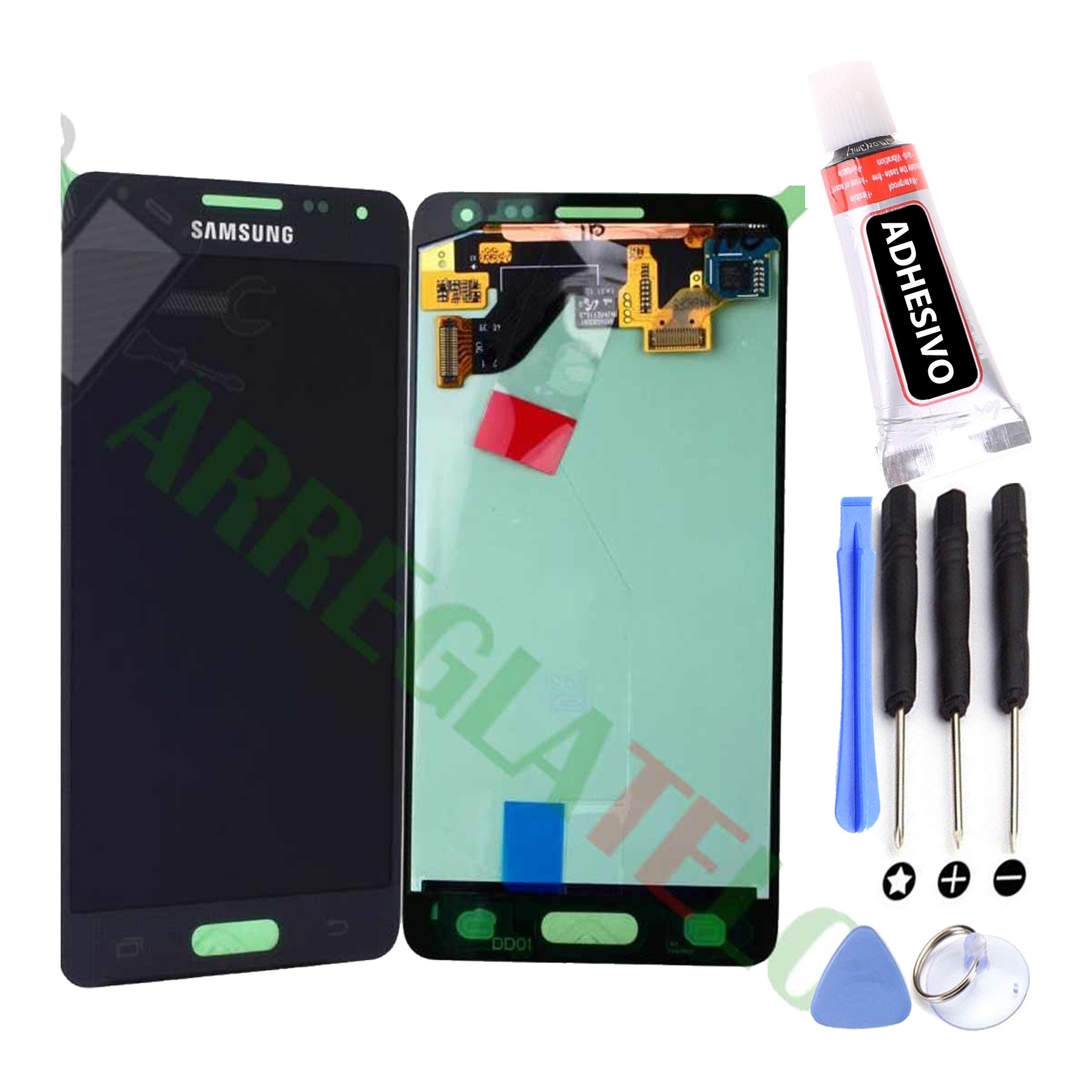 Kit Reparación Pantalla Original Para Samsung Galaxy Alpha G850F Negra