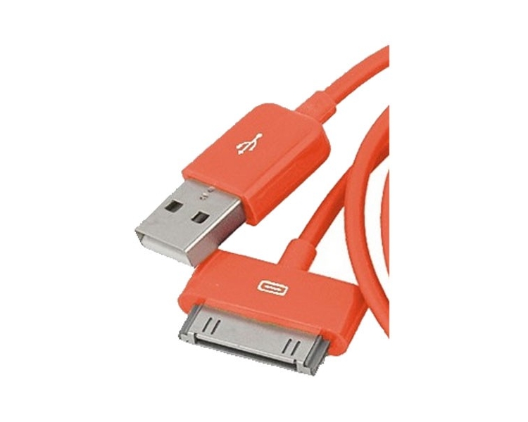 Cable de carga y datos compatible para iPhone 4 & 4S Naranja