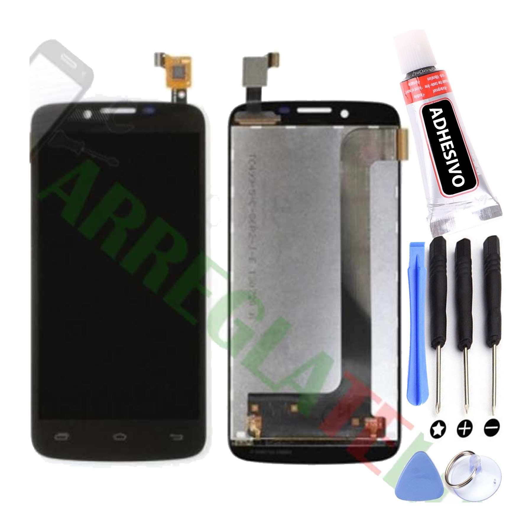 Kit Reparación Pantalla para Bq 5 Hd , Bq 5Hd Negra