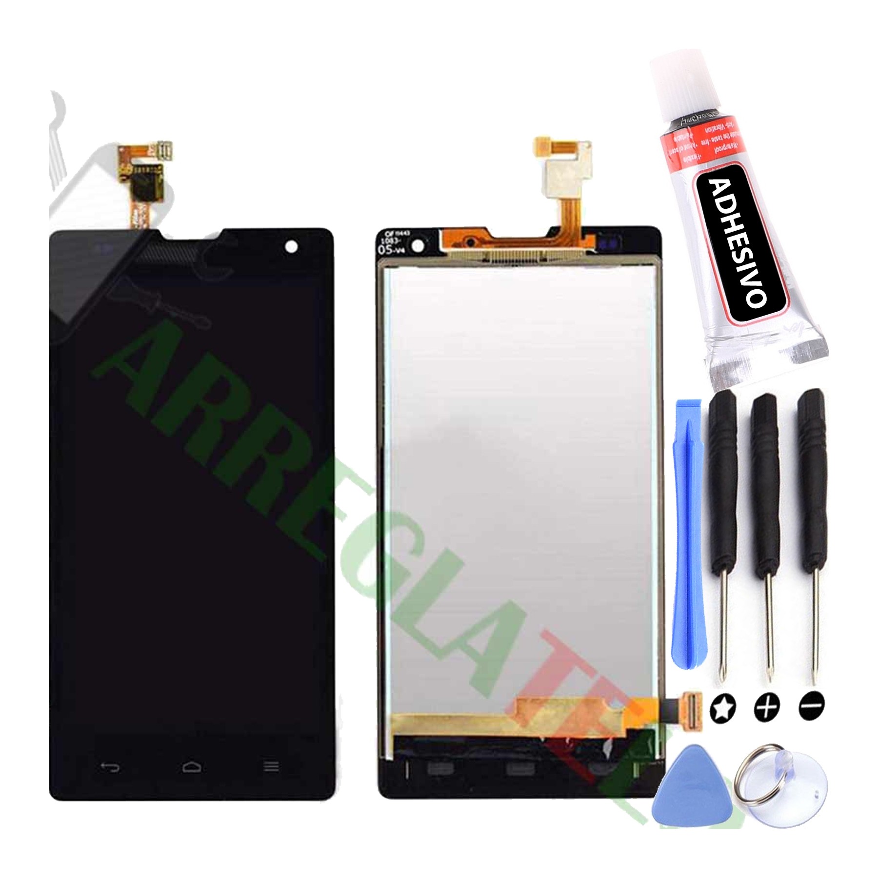 Kit Reparación Pantalla para Orange Yumo Huawei G740 Honor 3C Negra
